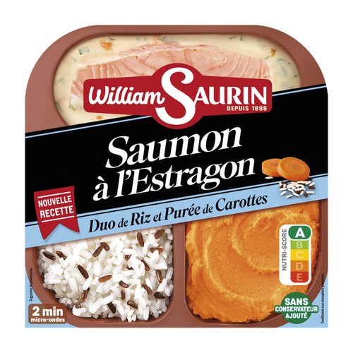 William Saurin Trio Gourmand saumon duo de riz et purée de carottes 320g