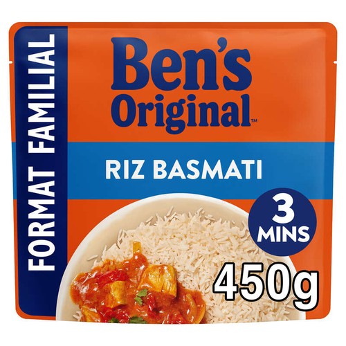 Ben's Original Riz Micro-Ondable Basmati 3mins Format familial 450g