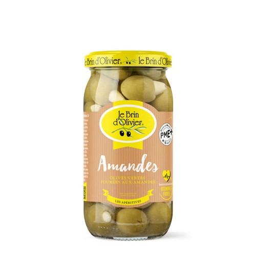 Le Brin D'Olivier Olives Verte Fourrées Aux Amandes 200g