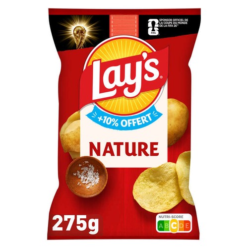 Lay's Chips nature 250g + 10% Offert