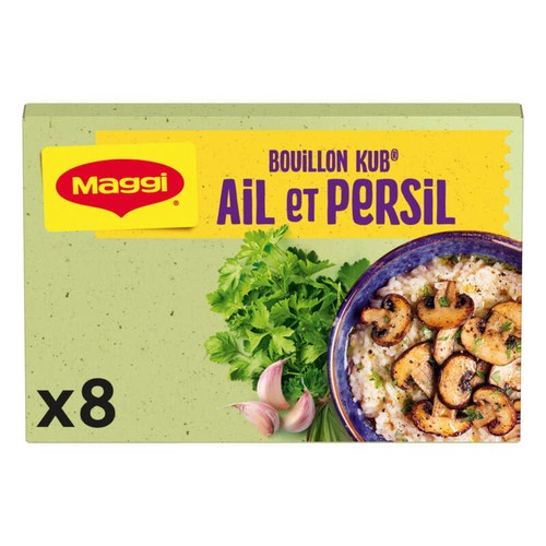 Maggi Bouillon Kub Ail et Persil 8 cubes 80g