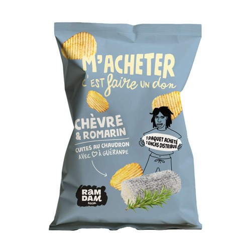 Ramdam Social Chips Chèvre romarin 125g