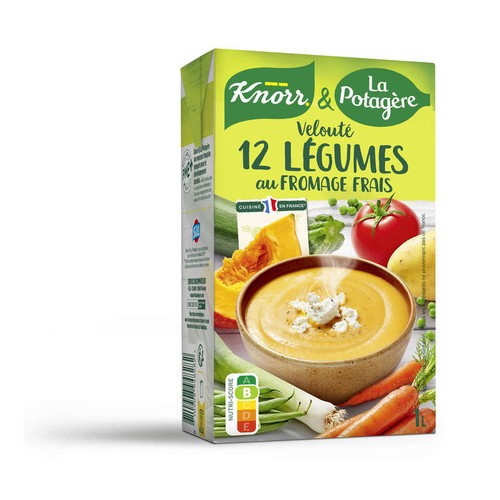 Knorr Soupe Liquide Velouté de 12 Légumes Fromage Frais 1L