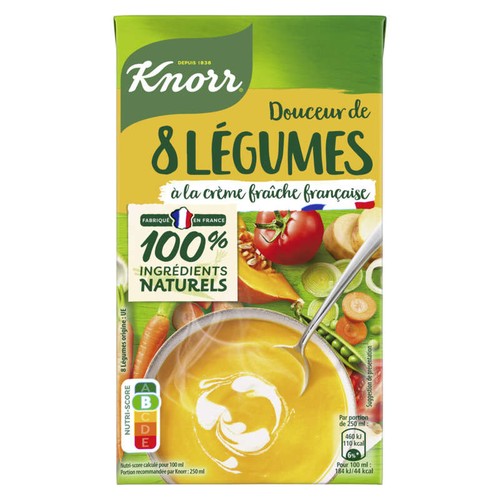 Knorr Soupe Douceur de 8 à la crème fraiche française Légumes 1L
