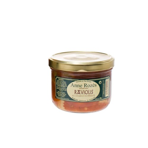 Anne Rozès Raviolis au Canard et en Piperade Bocal 400g