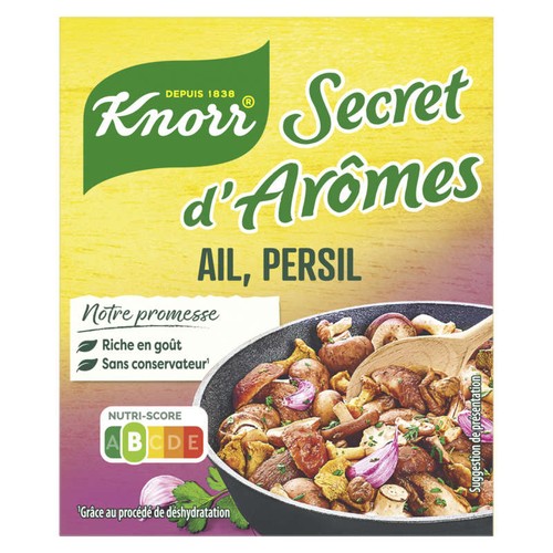 Knorr Secret d'Arômes Bouillon Ail Persil 9 Tablettes 90g