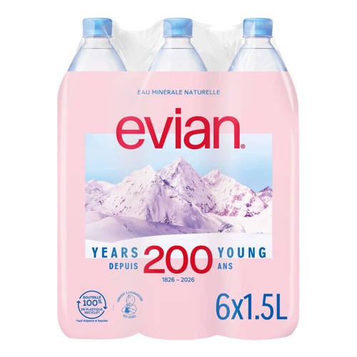 Evian Eau Minérale Naturelle 6x1,5L