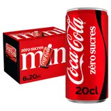 Coca-Cola Sans sucres slim mini frigo Le pack 6x20cl