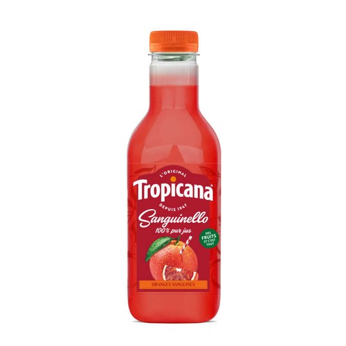 Tropicana Pur Jus Frais d'Orange Sanguinello la Bouteille de 90cl
