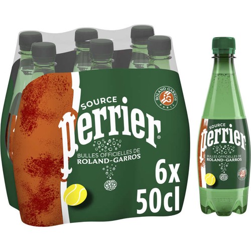 Perrier Eau Minérale Naturelle Gazeuse 6x50cl