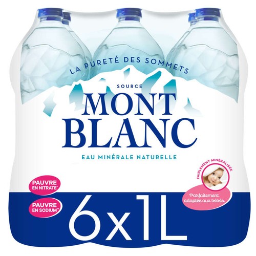Mont Blanc eau minérale naturelle le pack de 6x1L