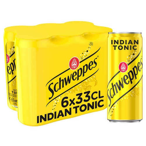 Schweppes Soda Indian Tonic Le pack de 6x33cl