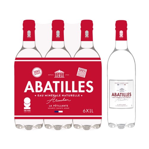 Abatilles Eau Minérale Naturelle Finement Pétillante 6x100cl