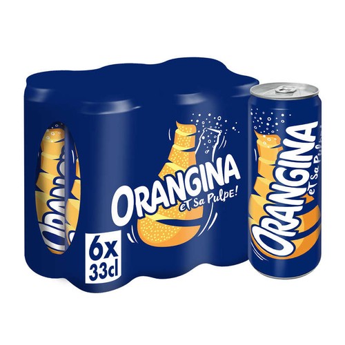 Orangina Soda à l’Orange en Canettes 6x33cl