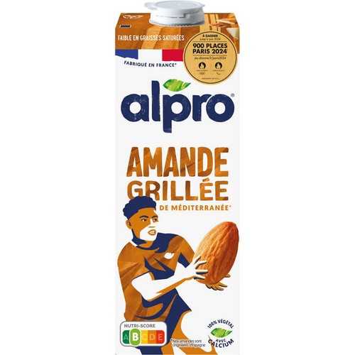 Alpro Boisson Végétale Lait D'Amande Grillée 1L