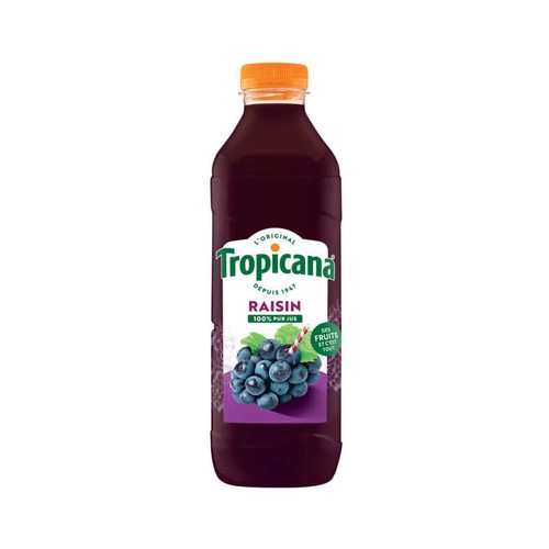 Tropicana Pur Jus de Raisin Pressé la Bouteille de 1L