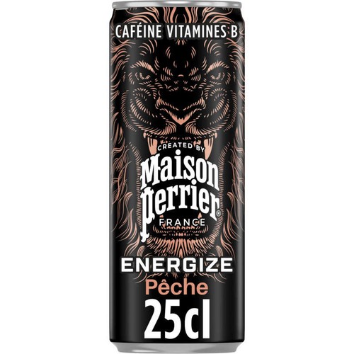 Maison perrier Energize boisson énergisante saveur Pêche 25cl