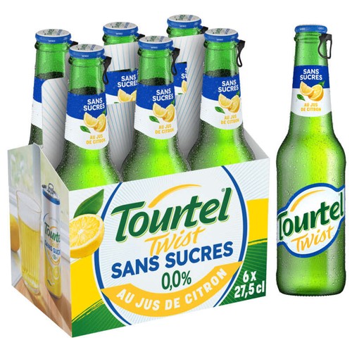 Tourtel twist sans sucre 0.0% jus de citron 6x27,5cl
