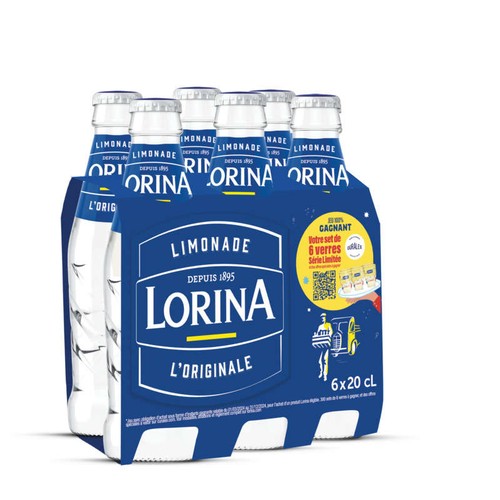 Lorina Limonade Artisanale Bouteille en Verre 6x20cl
