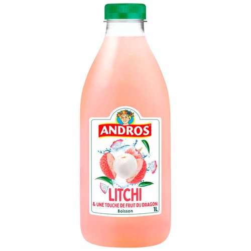 Andros Boisson aux Litchi et une Touche de Fruit du Dragon 1L