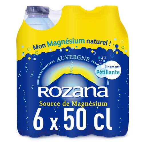 Rozana Eau Minérale Naturelle Gazeuse 6x50cL