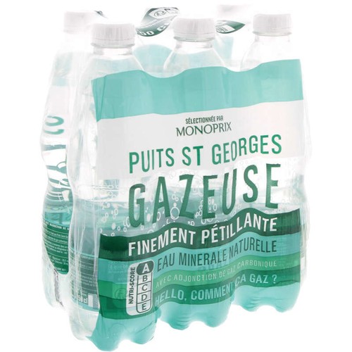 Monoprix Puits Georges Eau minérale gazeuse 6x50cl