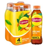 Lipton Ice Tea Thé Glacé Saveur Pêche 4x50cl