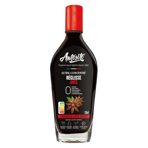 Antésite Anis, Concentré De Réglisse Et Extrait Naturel D'Anis À Diluer Sans Sucre 13cl