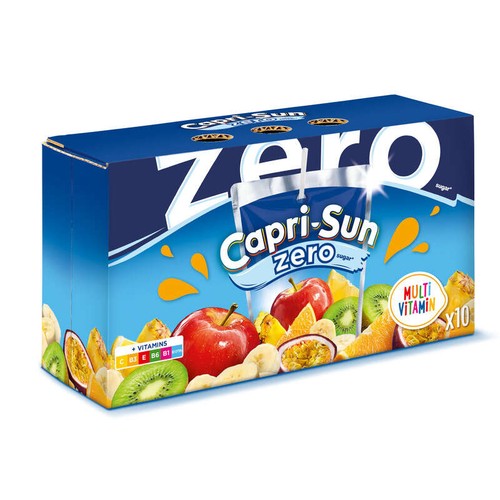 Capri-Sun Boisson au jus de fruits - Multivitaminé Zéro sucre pack de  10x200ml