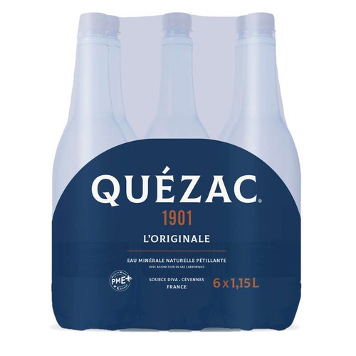 Quezac Eau Minérale Naturelle Gazeuse 6x1,15L