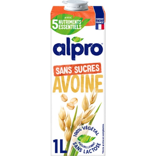 Alpro Boisson Végétale Avoine sans sucre 1L