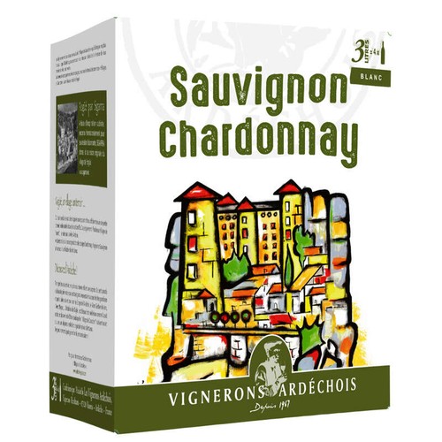 Vignerons Ardéchois Sauvignon Chardonnay Blanc 3L