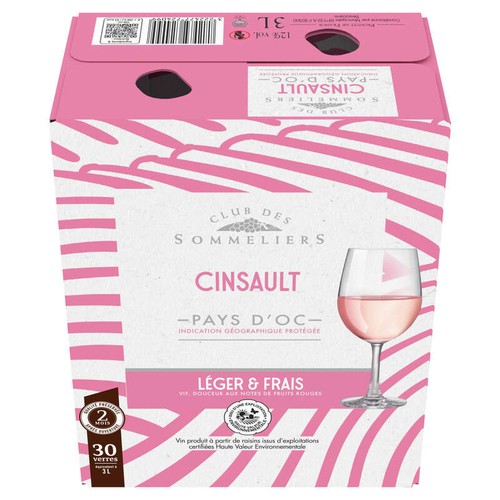 Club des Sommeliers Cinsault Pays d'OC Rosé 3L