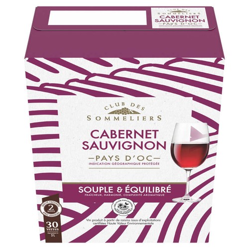 Cabernet Sauvignon Rouge cubi 3L