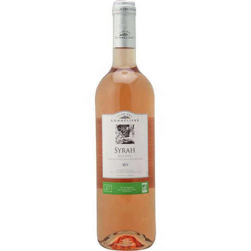 Club Des Sommeliers Syrah IGP Pays d'Oc, Rosé Bio 75cl