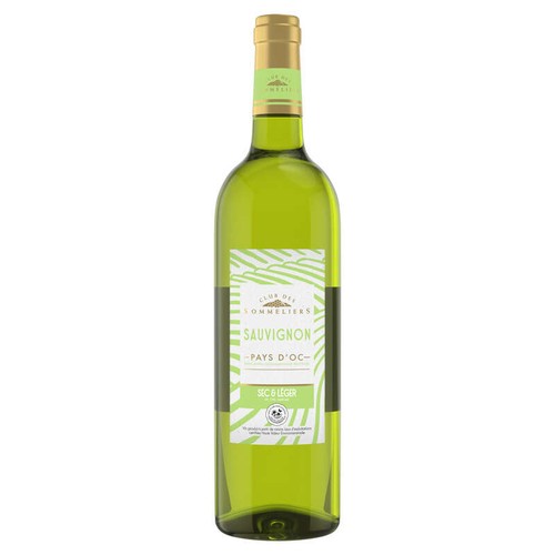 Club Des Sommeliers Pays D'Oc Sauvignon Blanc - Vin Blanc - 75Cl