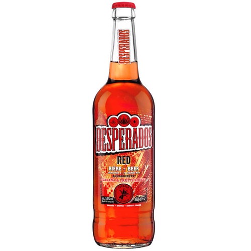 Desperados Red Bière aromatisée au spiritueux Cachaça, Fruits rouges & Guarana 65cl