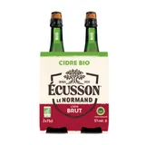 Ecusson Cidre Brut Généreux Bio 2x75cl