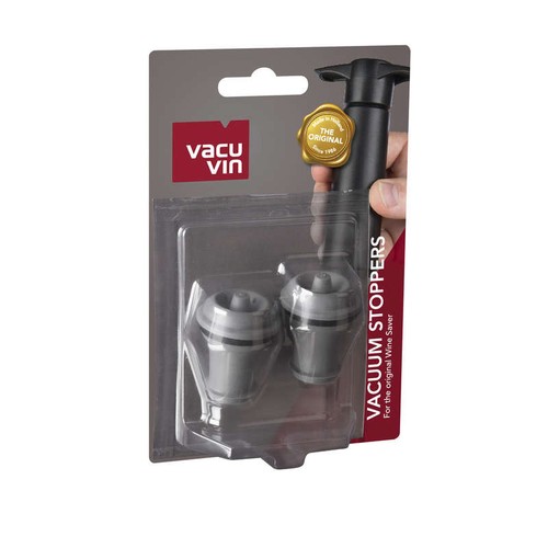Vacuvin Bouchons Gris pour Pompe à Vin x2