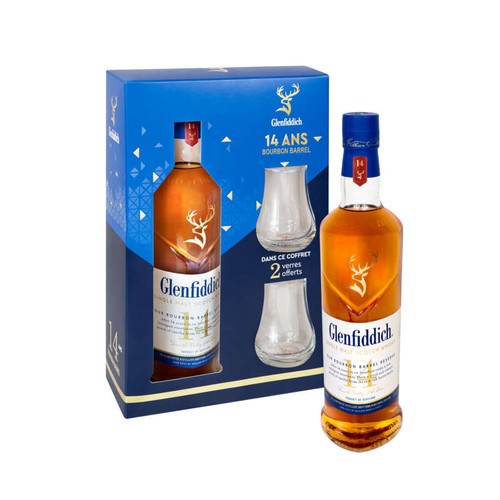 Glenfiddich Single Malt Scotch Whisky Bourdon Barrel 14 Ans D'Âge 70cl