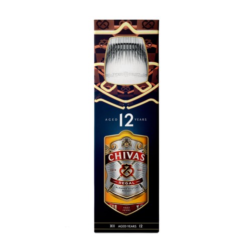 Chivas Coffret Verre + Whisky Blended Scotch 12 ans 40% 70cl