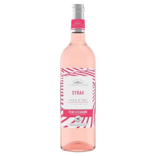 Club Des Sommeliers Syrah - Pays d'Oc - Vin rosé - 75cl