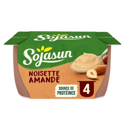 Sojasun Dessert Végétal Noisettes Amandes 4x100g