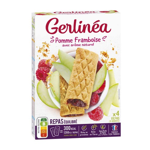 Gerlinéa Barre fourrée framboise repas minceur 360g