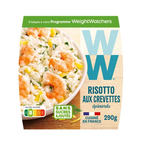 Weight Watchers Risotto aux crevettes épinards citron et aneth 290g