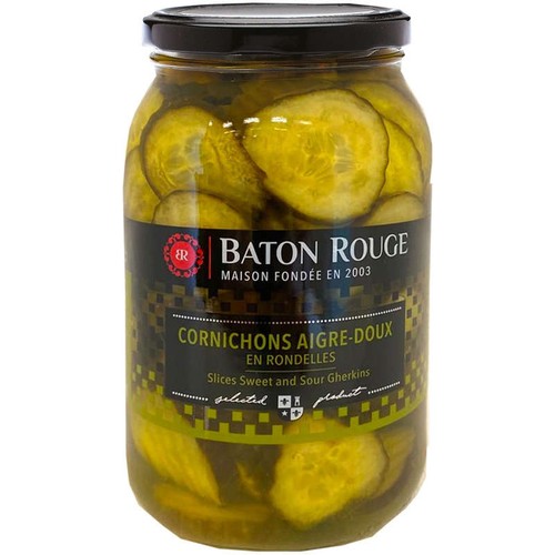 Bâton Rouge Cornichons en Rondelles 900g