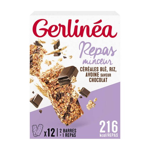 Gerlinéa Barre repas minceur céréales chocolat  372g