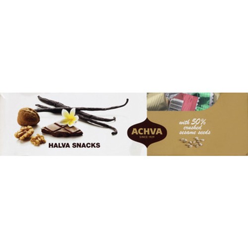 Achva Halva Snacks, Noix, Chocolat Et Vanille 300g