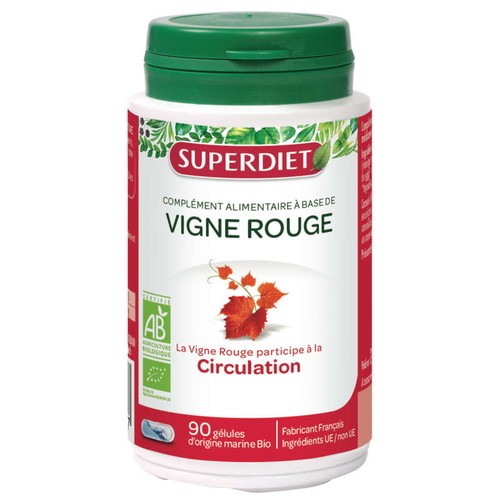 [Para] Superdiet Complément Alimentaire à Base de Vigne Rouge Bio Gélule x90