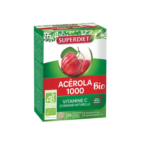 [Para] Superdiet Complément Alimentaire Acerola 1000 Vitamine C Bio x24